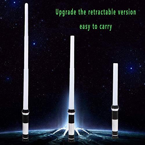YUNZHONG Light Up Laser Sword LED Laser Swords 7 Types RGB Color Lightsaber Sleek and Safe Light Up Sword - for Galaxy War Fighters and Warriors Xmas Presents Stocking Ideal Kid Gift-1 Pcs