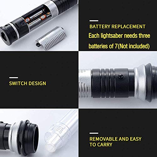 YUNZHONG Light Up Laser Sword LED Laser Swords 7 Types RGB Color Lightsaber Sleek and Safe Light Up Sword - for Galaxy War Fighters and Warriors Xmas Presents Stocking Ideal Kid Gift-1 Pcs