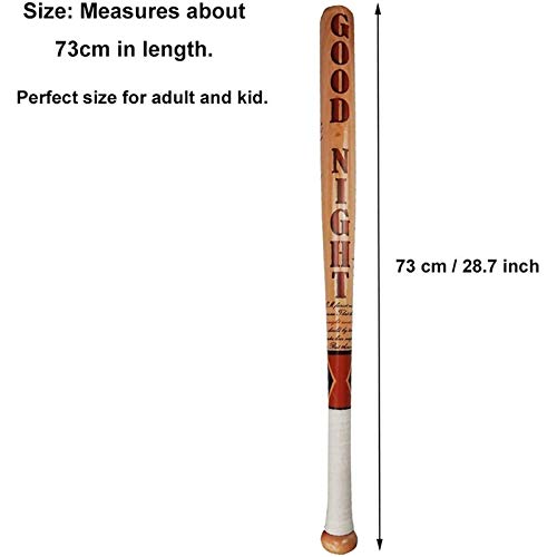 YYSDH Bate De Béisbol De Madera Maciza,73cm,para Halloween Harley Quinn,Disfraz De Color Halloween,Navidad,Regalo De Cumpleaños, Mujeres, Niñas, Niños,Cosplay