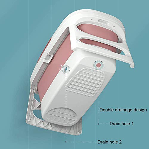 ZGYZ Bañera Plegable, bañera para Adultos a Prueba de Polvo, Antideslizante/con Tapa/a Prueba de Grietas/bañera portátil, bañera de PP, para niños -121 * 61 * 53cm