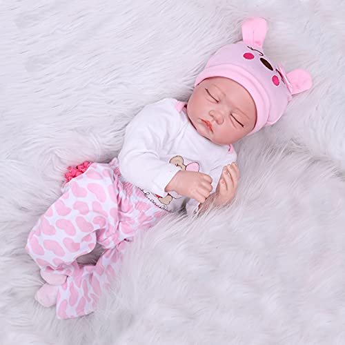 ZIYIUI Doll 22 Pulgadas 55 cm Muñecos Bebé Realista Reborn Bebé Muñeca Silicona Suave Simulación de Vinilo Realista Lindo Recién Nacido Bebé Juguete 3+ años de Edad