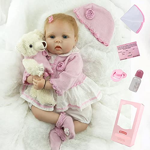 ZIYIUI Muñecas Reborn Realista Reborn Dolls 22''/55cm Suave Silicona Vinyl Bebé Reborn Niña Reborn Toddlers Niña Niño Regalo Juguetes Muñecos Bebé