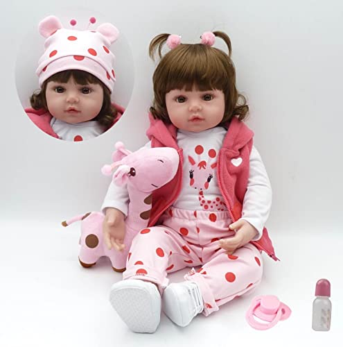 ZIYIUI Realistas Bebe Reborn Silicona 18 Pulgadas 47 cm Muñecas Reborn Silicona Blanda Vinilo Bebe Reborn Niña Reales Recién Nacido Juguetes para niños Mayores de 3 años