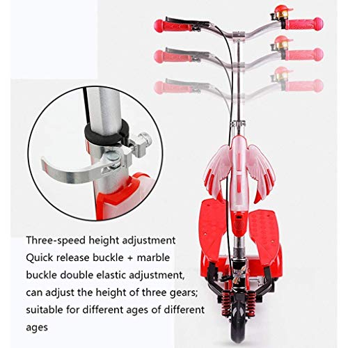 ZMDZA El Columpio Vespa 3 Ruedas Plegable Ajustable Deriva Wiggle Vespa con 3 Ruedas Auto Propulsión for los Muchachos/niña/Adulto Edad 6 años en adelante (Color : A)