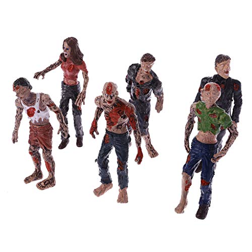 ZOOMY 6 Piezas Caminando Corpses Modelo Terror Zombies Niños Niños Figuras de Acción Juguetes Muñecas