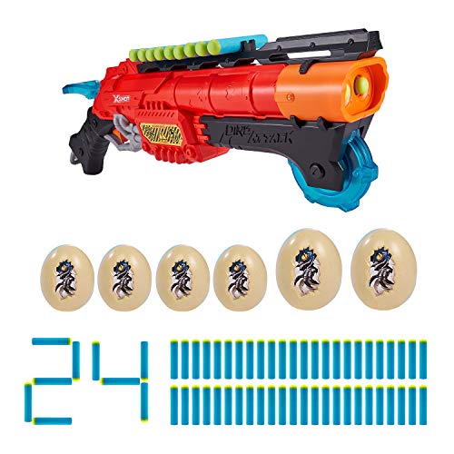 Zuru X-Shot Attack Dino Ataque Garra Hunter Espuma Blaster (24 Dardos, 6 Huevos), Color (4867-S001)