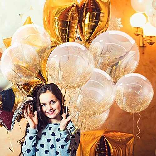 12 Globos Bobo Elásticos Transparentes Globo Bobo Preestirado Transparente de Burbuja de 18 Pulgadas Globos de Burbuja de Luz Led DIY Globo Bobo Impermeable Reutilizable para Cumpleaños Boda