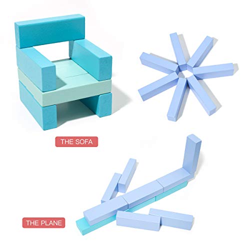 51 piezas de bloques de juego coloridos de Tumble Tower Juego de mesa apilable para niños Juguetes educativos para niñas Niños de 3-14 años (multicolor)
