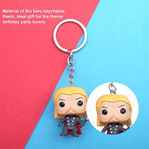 6Pcs Marvel Fans Llavero SuperH The Avengers Llavero Deadpool Colgante Llaveros Iron man Spiderm Llavero