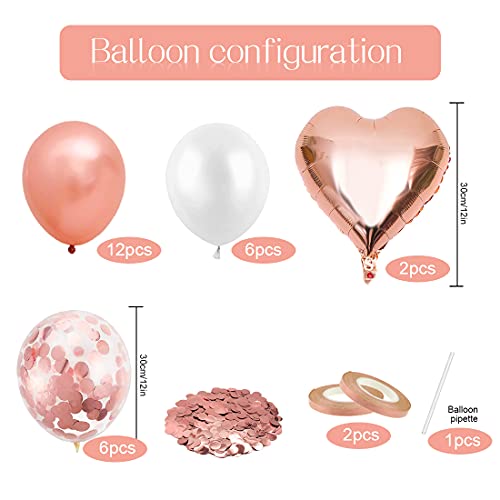 9er Cumpleaños Globos, Decoración de Cumpleaños 9 en Oro Rosa, Cumpleaños 9 Año, Feliz Cumpleaños Decoración Globos 9 Años, Decoracion Cumpleaños para Niñas y Mujeres
