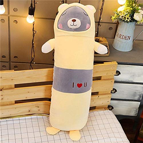 Almohada Lactancia 30/60 Cm Suave Animal De Dibujos Animados Almohada Cojín Lindo Perro Gordo Gato Totoro Pingüino Cerdo Rana Juguetes De Peluche Encantador Regalo De Cumpleaños-Los 90Cm_Oso Amar