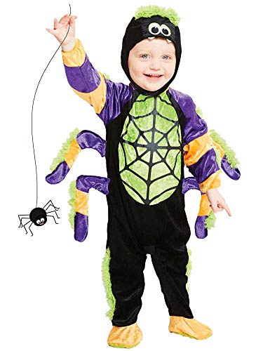 amscan 9907416 - Disfraz de araña espeluznante (4 a 5 años), unisex, multicolor