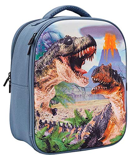 Animal Planet- Mochila 3D Set de Dinosaurios Bolsos Peluche, Color Gris (387723)