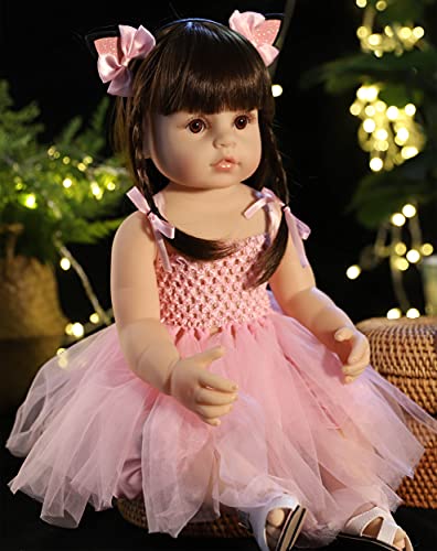 antboat 22 Pulgadas 55cm Muñecas Reborn Bebé Niña Silicona de Cuerpo Completo Bebé Reborn Barato Juguetes Baby Reborn Vida Real Reborn Dolls