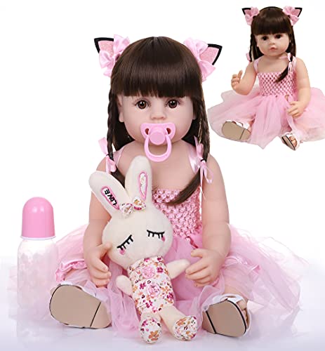 antboat 22 Pulgadas 55cm Muñecas Reborn Bebé Niña Silicona de Cuerpo Completo Bebé Reborn Barato Juguetes Baby Reborn Vida Real Reborn Dolls
