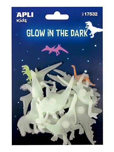 APLI Kids Dinosaurios - Bolsa de pegatinas luminiscentes