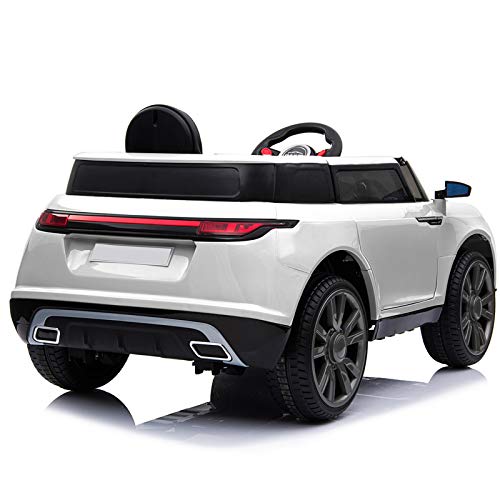 ATAA CARS R-Sport 12v - Blanco - Coche eléctrico para niós de batería 12v con Mando Control Remoto