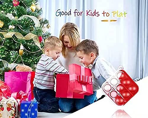 AudMsier 2021 Nuevo Popular Mini Juguete De Descompresión De La Yema Del Dedo Llavero De Burbujas Para Niños y Adultos Herramienta De Alivio De La Ansiedad En Forma de Corazón Cuadrado Redondo Vistoso