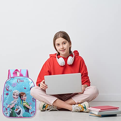 Babioms Mochila Infantil, Bolsas Escolares De Dibujos Animados para Niñas Y Niños, Mochila infantil de Elsa y Anna
