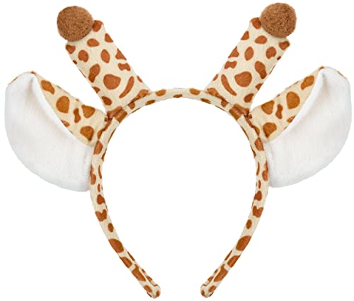 Balinco Diadema de jirafa, diadema para el pelo, diadema con orejas de jirafa, accesorio para el pelo, accesorio para el pelo, disfraz de carnaval, Halloween