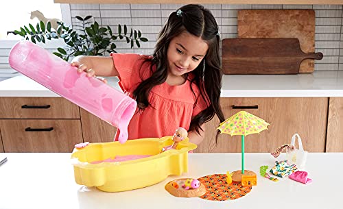 Barbie Color Reveal con espuma Piña, muñeca sorpresa con vestido y accesorios de moda de verano de juguete (Mattel GTN17)