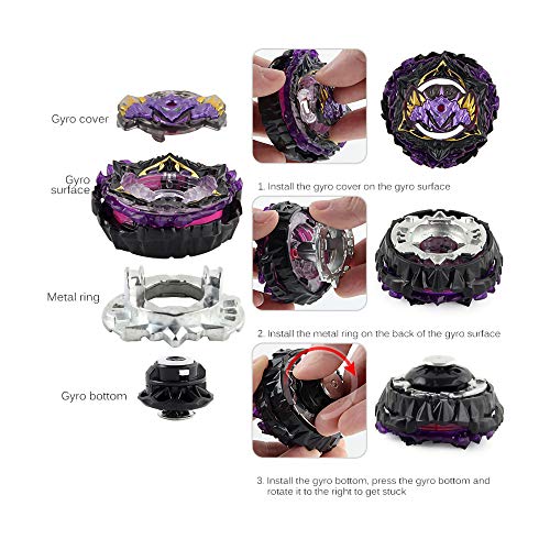 Beyblade Burst | Peonzas | Juego de trompos de Combate de giroscopio de Metal de 4D Fusion Model Burst Evolution Combination Series con lanzadores de Juguetes para niños