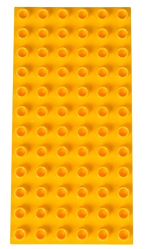 Big Briks - Pack de 12 Bases para Construir - Compatible con Todas Las Grandes Marcas - Tacos Grandes - 19,05 x 9,53 cm - Negro, Blanco, Transparente, Gris, Azul, Verde y más