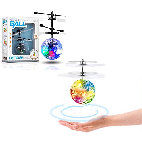 Bola de juguete volador de inducción infrarroja RC juguete de vuelo incorporado luz LED Disco helicóptero brillante colorido volador Drone interior juegos al aire libre juguetes para años niños niñas