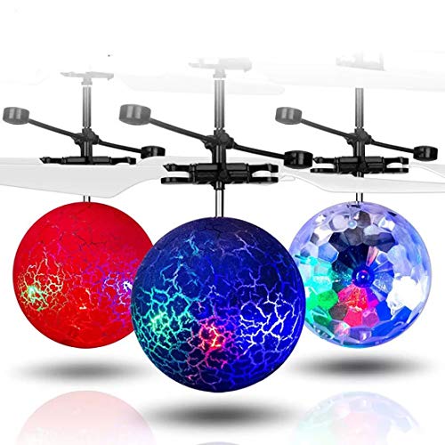 Bola de juguete volador de inducción infrarroja RC juguete de vuelo incorporado luz LED Disco helicóptero brillante colorido volador Drone interior juegos al aire libre juguetes para años niños niñas