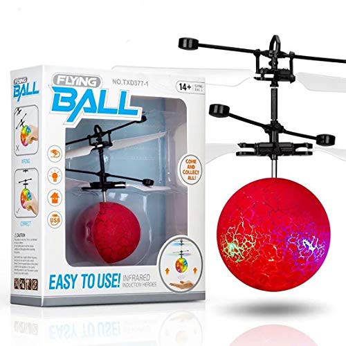 Bola de juguete volador de inducción infrarroja RC juguete de vuelo incorporado luz LED Disco helicóptero brillante colorido volador Drone interior juegos al aire libre juguetes para años niños niñas
