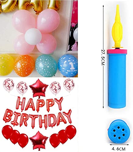 Bomba de Globo,Inflador de Globo, Inflador de Globo Portátil, Bomba de Aire Bidireccional Hinchador de Globos, Bomba de Aire para Guirnalda Globos para Globos de Látex y Globos de Aluminio