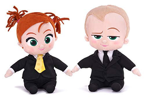 Boss Baby 2 figuras de peluche blandas de 28 cm edición nueva | Boss o Tina de juguete, película 2021, figuras de acción de dibujos animados originales niños, decoración de cumpleaños regalo (Tina)