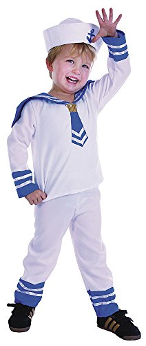 Bristol Novelty- Disfraz de Marinero para niño, Color Azul, XS (CC063)