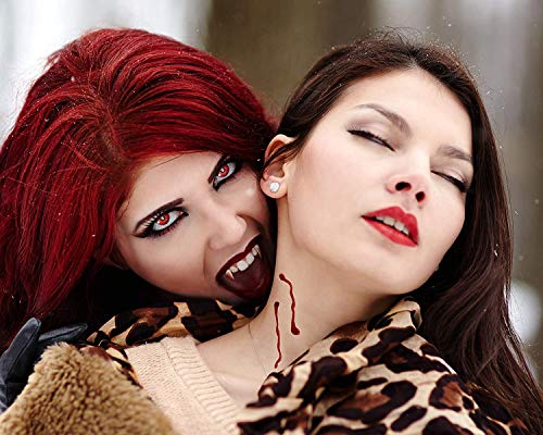 Caninos de Dientes de Vampiro Blood Sucker con Material de impresión termoplástico, ¡sujeción Vampiro, Halloween, Vampiro, Zombi, Demonio, Bruja, Colmillos