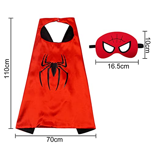 Capa de Superhéroe para Niños - Miotlsy Divertidos Superhéroes Capas para Niños - Disfraces Infantiles para Cosplay de Fiesta de cumpleaños - Juguetes para Niños y Niñas (9pcs )