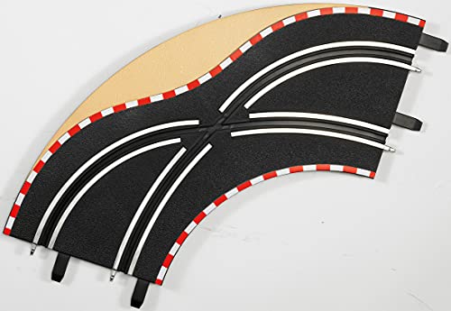 Carrera - GO 143: Cambio Carril en Curva 1/90°, 2 Piezas, Escala 1:43 (20061655)