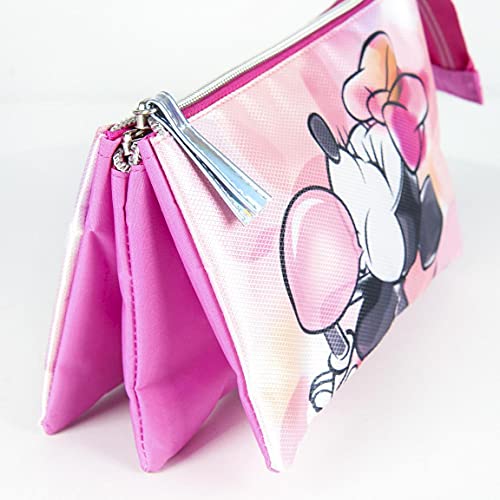CERDÁ LIFE'S LITTLE MOMENTS - Estuche Triple Escolar de Minnie Mouse - Licencia Oficial de Disney Studios, Multicolor, Infantil (CRD-2100003068)
