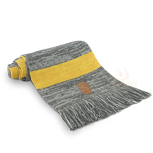 Cinereplicas - Animales Fantásticos - Bufanda - Ultra Suave - Newton Scamander - Licencia Oficial - 190 cm - Gris y Amarillo