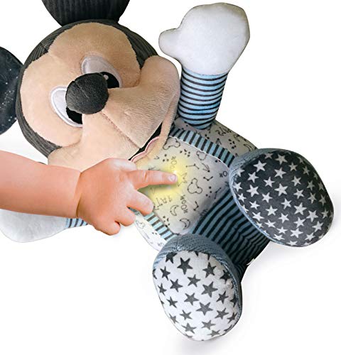 Clementoni-17394 - Baby Mickey duerme contigo - peluche bebé interactivo para dormir a partir de 6 meses