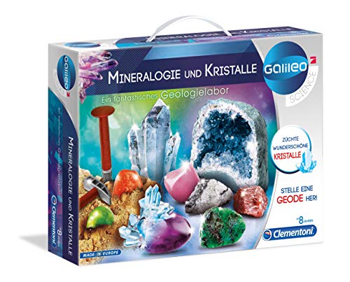 Clementoni 59005.6 Galileo-Juego de excavación de minerología y Cristales