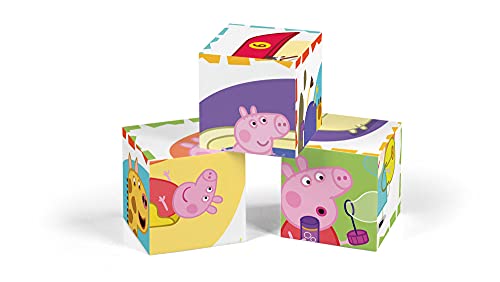 Clementoni Peppa Pig-Puzzle 3 años – Cubos de 6 Piezas – Play For Future – Materiales 100% reciclados – Fabricado en Italia, Rompecabezas para niños, Dibujos Animados, Multicolor (44009)