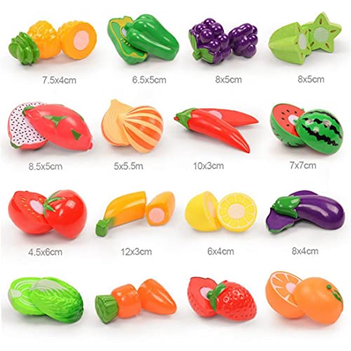 Cocina juguete divertido corte frutas vegetales fingir alimentos Playet educativo Edad temprana Desarrollo básico de habilidades básicas para niños 24 unids Simulación Juguete Regalo