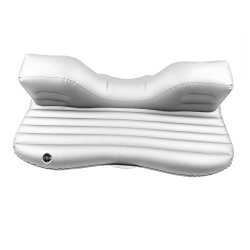 Colchón de Aire Inflable Colchoneta para Dormir Asiento Trasero, Colchón de Cama Flotante Colchón de Aire Cama Flotante Colchón de Aire para automóvil, para Viajes de(Silver Gray)