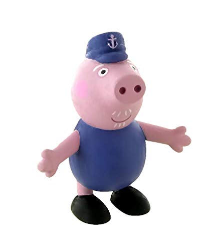 Comansi- Peppa Grandfather Pig Mini Figura, Multicolor, 6 cm (Y90151)