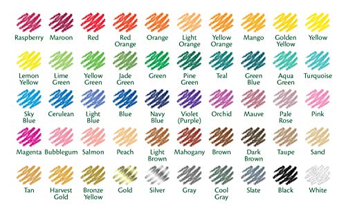 Crayola 50 lápices de colores, proyectos artísticos y colorear