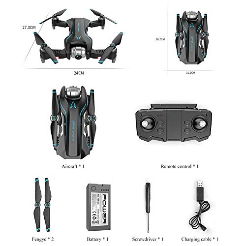 DCLINA GPS Mini RC Drone con cámara 4K, RC Quadcopter Modo Seguimiento Altitud Sosteniendo Dron Plegable Retorno automático