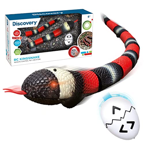 Discovery- Serpiente teledirigida, RC, Animal Realista, Juguete teledirigido, Kingsnake, 66 Cm de Largo, Altavoz Incorporado para sisear, Juguetes niño 6 años, B079T9XZX4