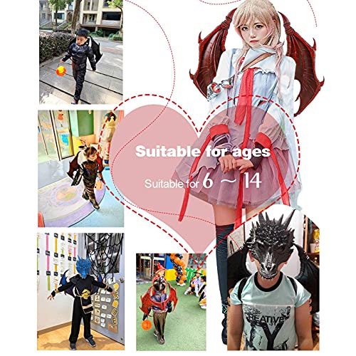Disfraz de DragóN de Halloween, Ropa de DragóN de Cosplay, Juego de Demonio de Fiesta, Accesorios para Juegos de Rol, Juguetes de Disfraces de Halloween, Accesorio de Cosplay Unisex para Adultos/NiñOs