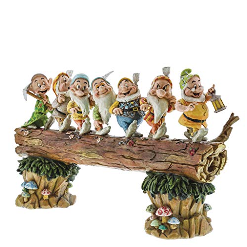 Disney Traditions, Figura de los 7 enanitos de "Blancanieves" yendo a trabajar, para coleccionar, Enesco