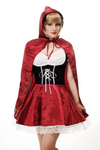 Dress Me Up - L064/40 Disfraz Mujer Caperucita roja Barroco gótico Lolita Cuento Talla 40/M